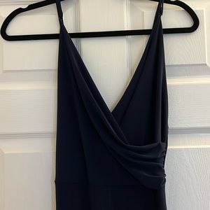 Fashion Nova Navy Blue Maxi Formal Dress - Medium